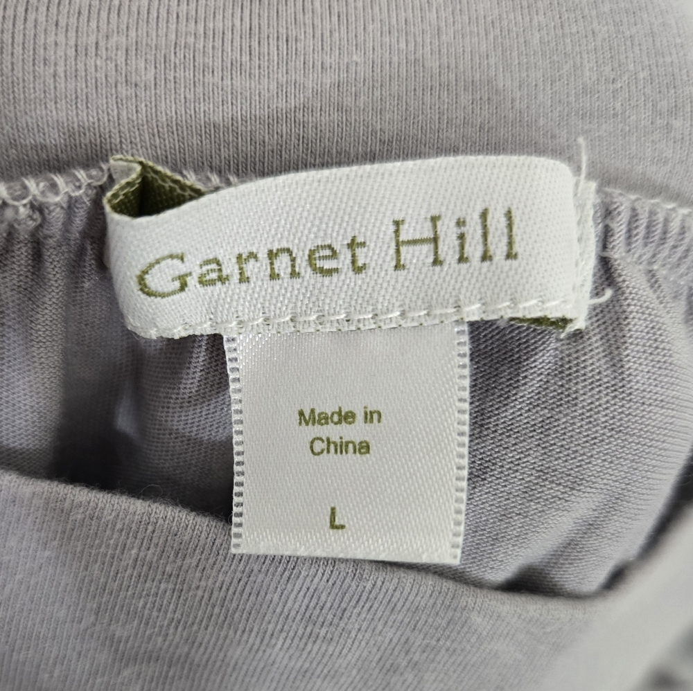 Garnet Hill Light Gray Flowing Maxi Skirt w/Pockets Boho Prairie Cottagecore, L - Picture 6 of 7